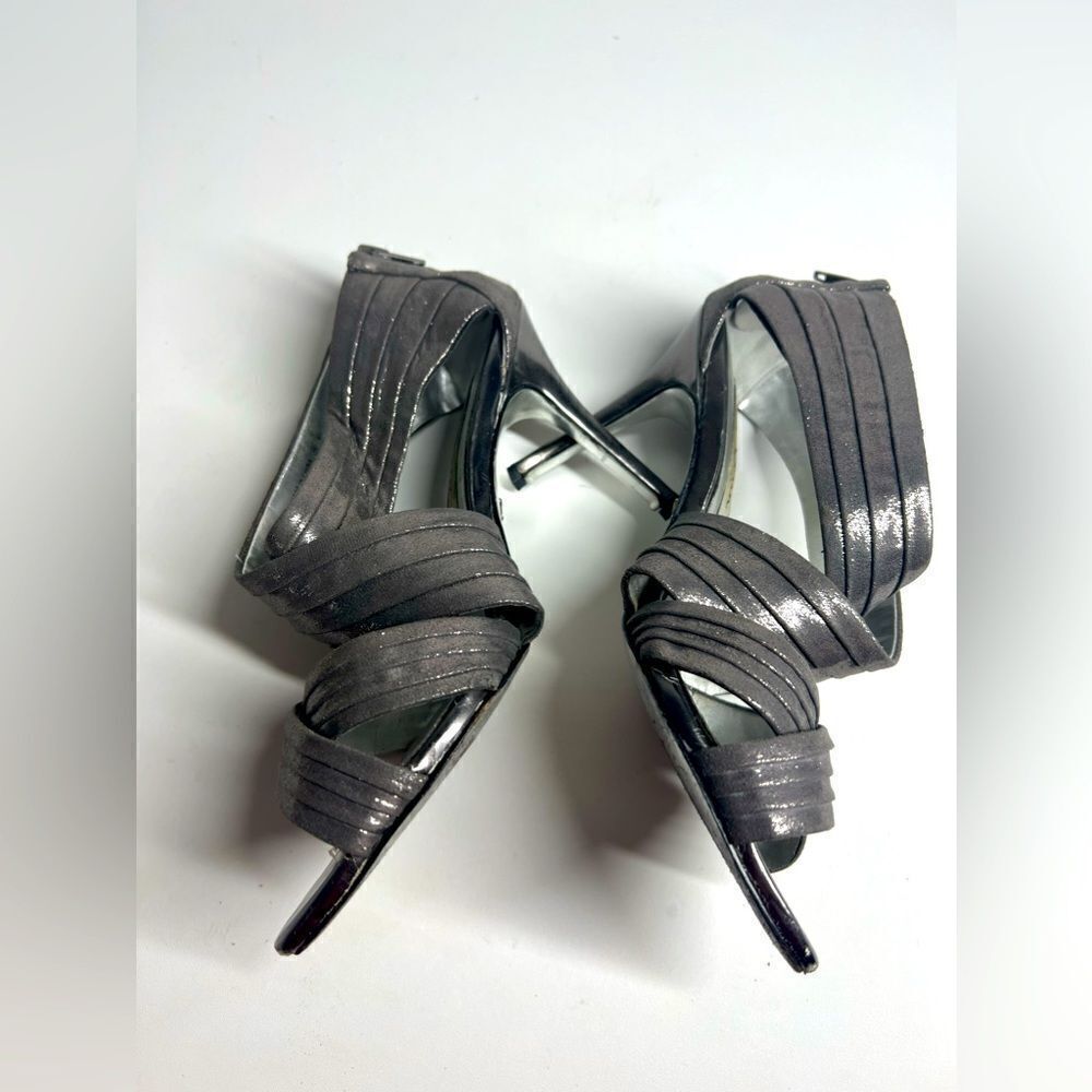 Nina Women's Melizza Slingback Dress Strappy Sandals - Pewter , Size US 7,5M